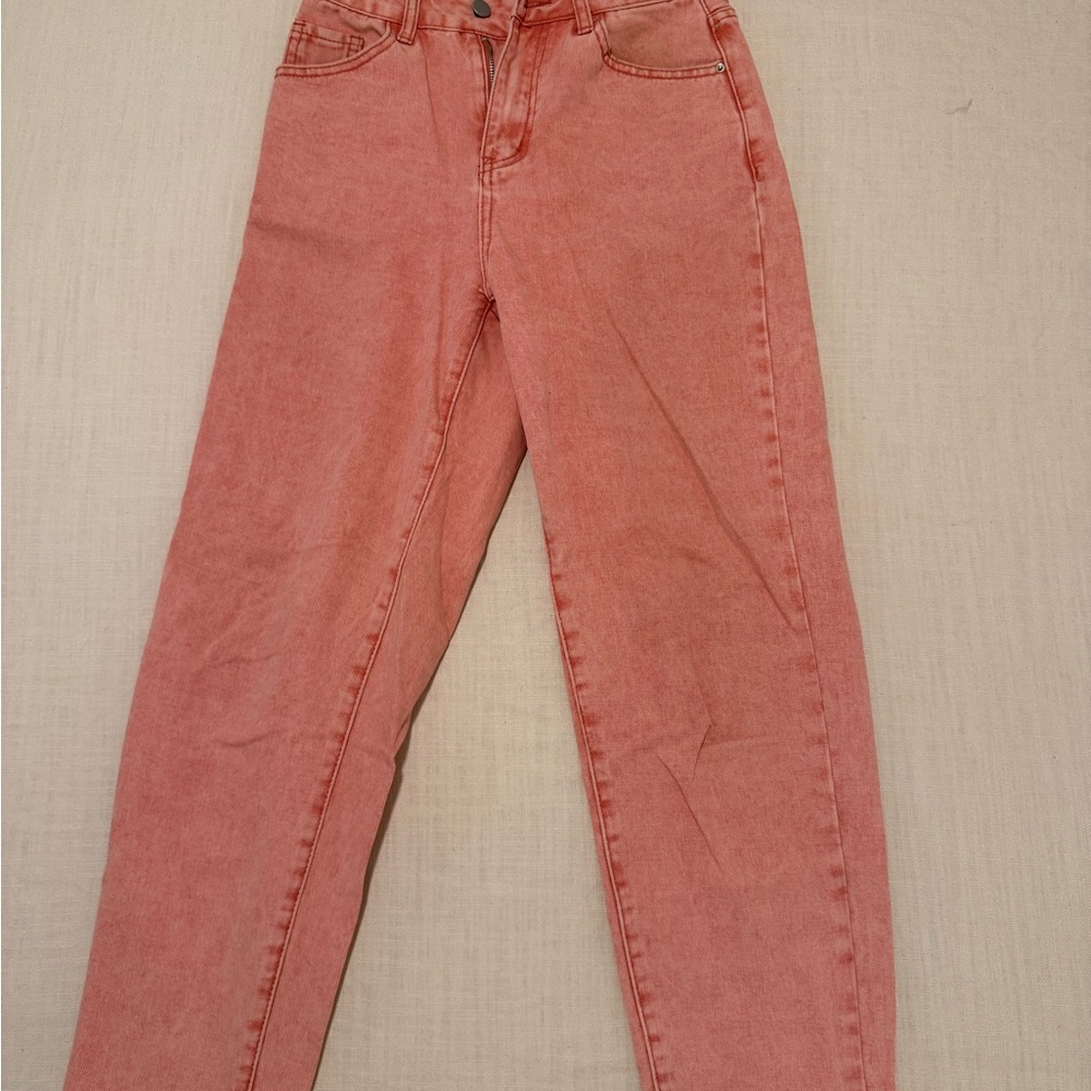 SHEIN Coral Straight Leg Jeans
